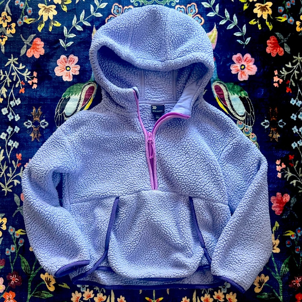 Sherpa Warm Winter Sweater Jacket | All In Motion Girls size 6